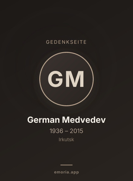 Gedenkportrait von German Medvedev