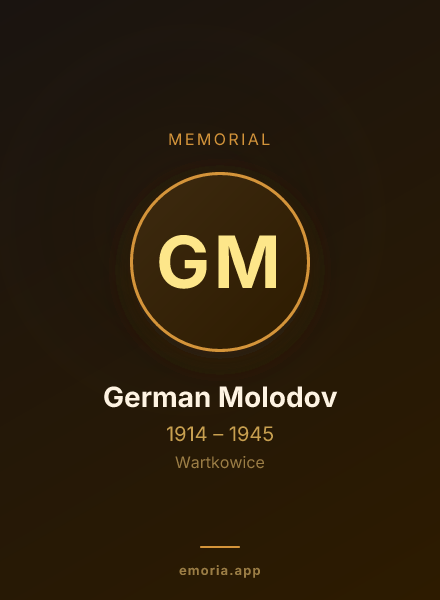 Memorial portrait of German Molodov