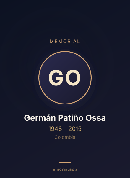 Memorial portrait of Germán Patiño Ossa