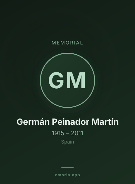 Memorial portrait of Germán Peinador Martín