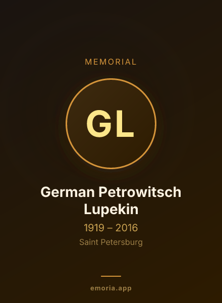 Memorial portrait of German Petrowitsch Lupekin