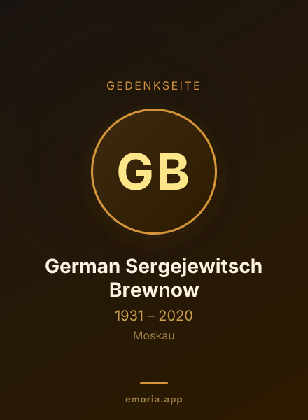 Gedenkportrait von German Sergejewitsch Brewnow