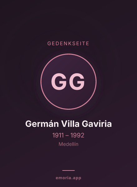 Gedenkportrait von Germán Villa Gaviria