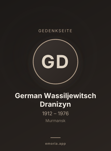 Gedenkportrait von German Wassiljewitsch Dranizyn