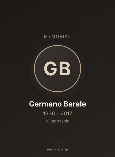 Memorial portrait of Germano Barale