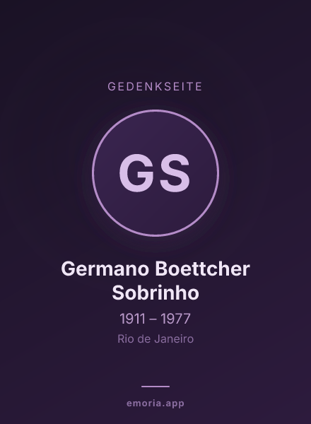 Gedenkportrait von Germano Boettcher Sobrinho