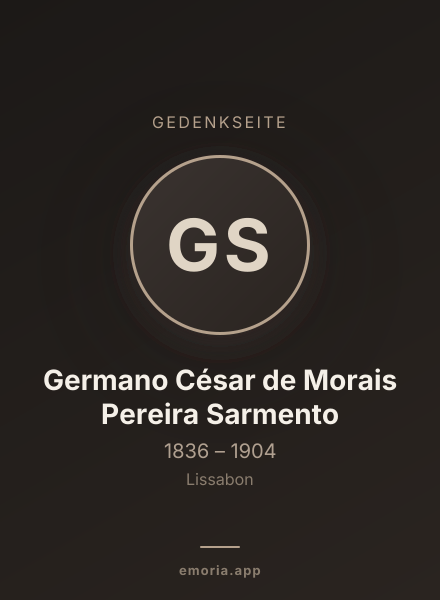 Gedenkportrait von Germano César de Morais Pereira Sarmento
