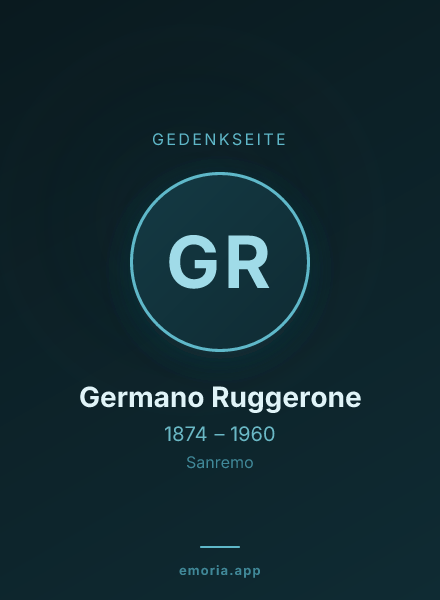 Gedenkportrait von Germano Ruggerone
