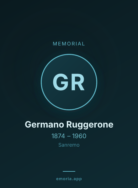 Memorial portrait of Germano Ruggerone