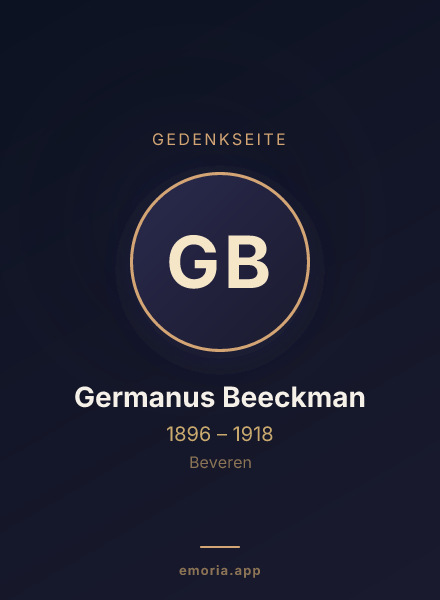 Gedenkportrait von Germanus Beeckman