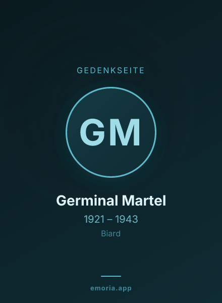 Gedenkportrait von Germinal Martel