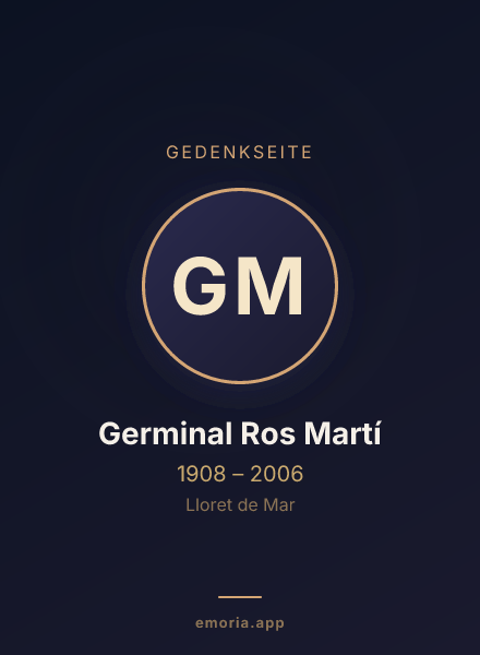 Gedenkportrait von Germinal Ros Martí