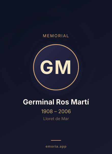 Memorial portrait of Germinal Ros Martí