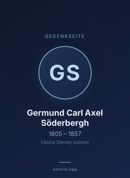 Gedenkportrait von Germund Carl Axel Söderbergh