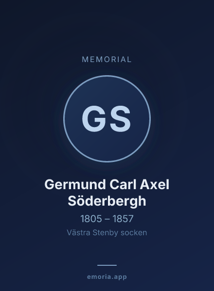 Memorial portrait of Germund Carl Axel Söderbergh