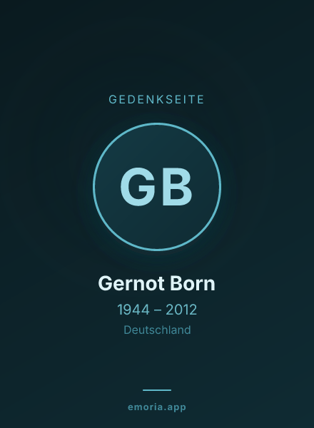Gedenkportrait von Gernot Born