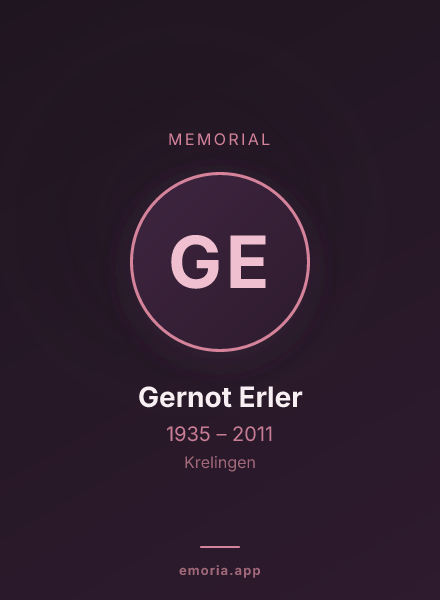 Memorial portrait of Gernot Erler