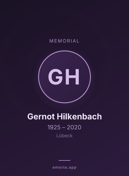 Memorial portrait of Gernot Hilkenbach