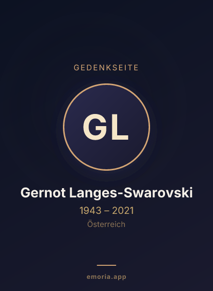 Gedenkportrait von Gernot Langes-Swarovski