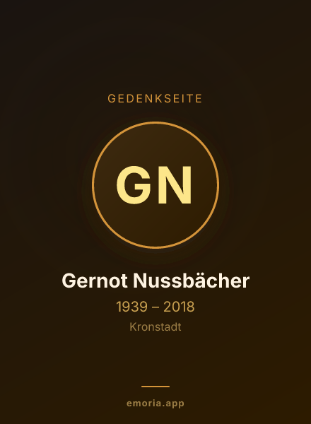 Gedenkportrait von Gernot Nussbächer