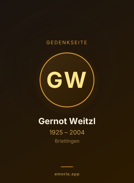 Gedenkportrait von Gernot Weitzl