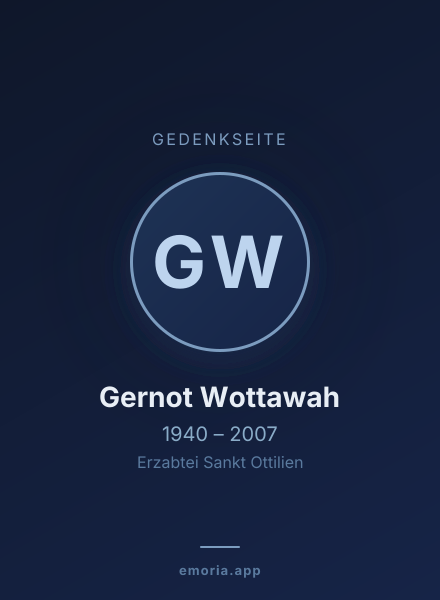 Gedenkportrait von Gernot Wottawah