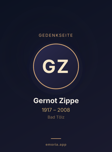 Gedenkportrait von Gernot Zippe