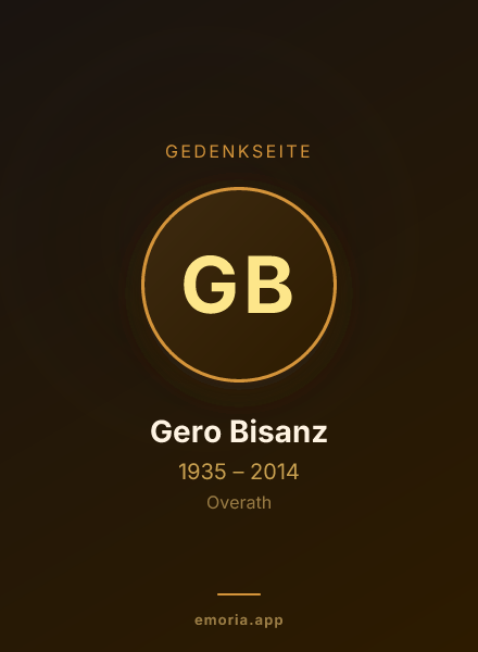 Gedenkportrait von Gero Bisanz