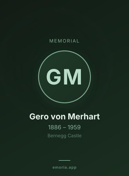 Memorial portrait of Gero von Merhart