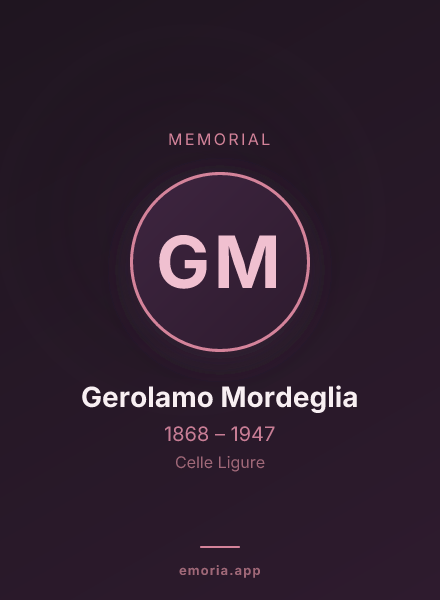 Memorial portrait of Gerolamo Mordeglia