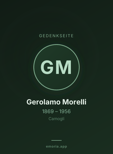 Gedenkportrait von Gerolamo Morelli