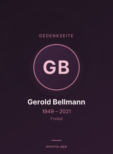 Gedenkportrait von Gerold Bellmann