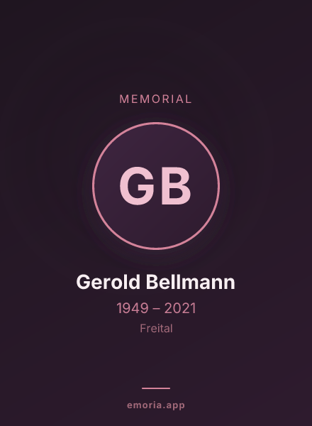 Memorial portrait of Gerold Bellmann