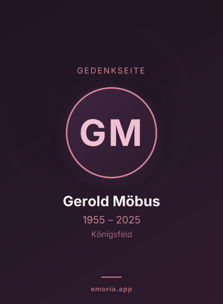 Gedenkportrait von Gerold Möbus