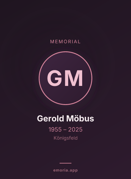 Memorial portrait of Gerold Möbus