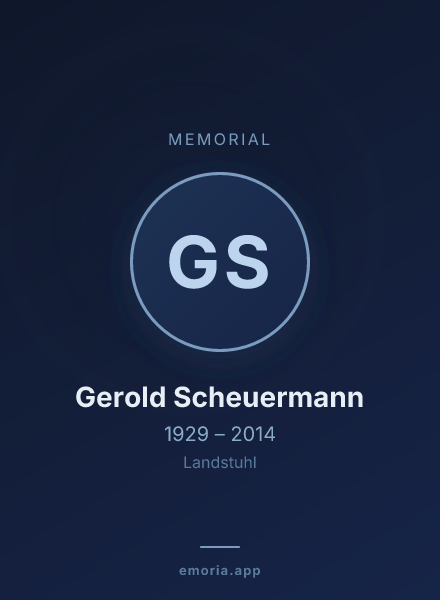 Memorial portrait of Gerold Scheuermann