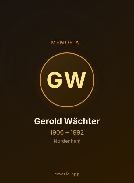 Memorial portrait of Gerold Wächter