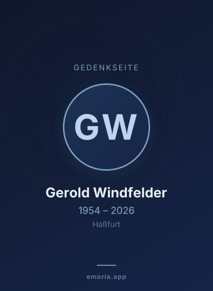 Gedenkportrait von Gerold Windfelder