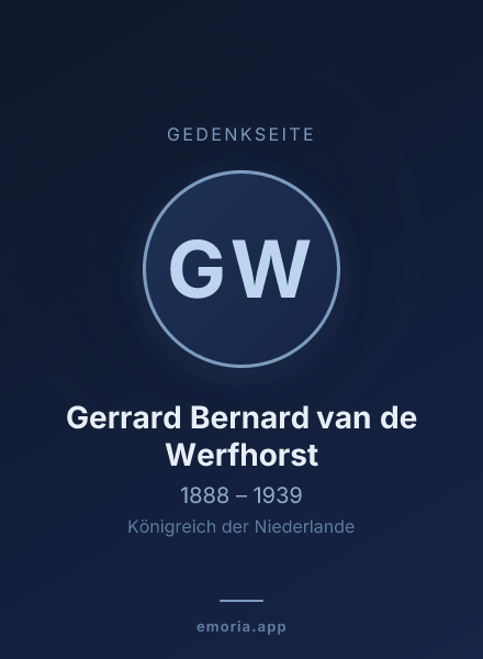 Gedenkportrait von Gerrard Bernard van de Werfhorst