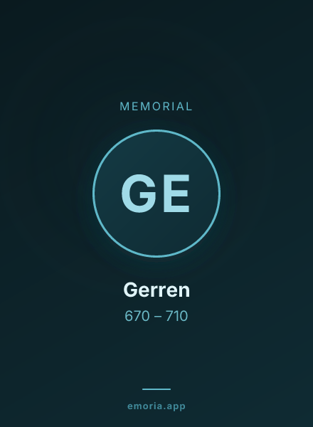 Memorial portrait of Gerren