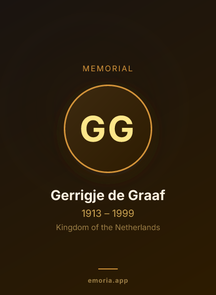 Memorial portrait of Gerrigje de Graaf