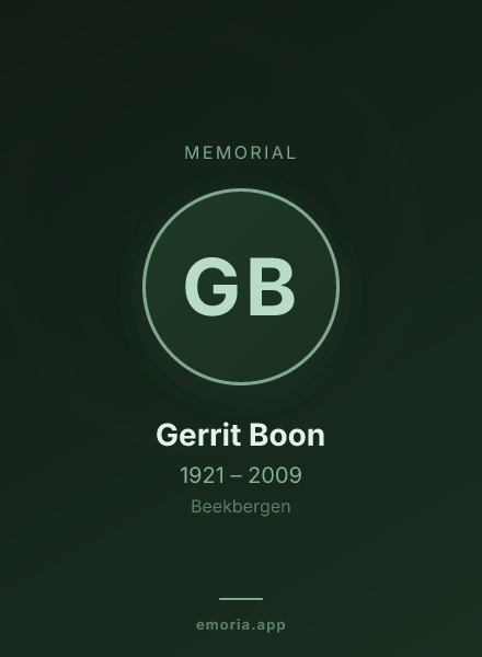 Memorial portrait of Gerrit Boon