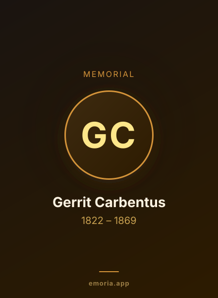 Memorial portrait of Gerrit Carbentus
