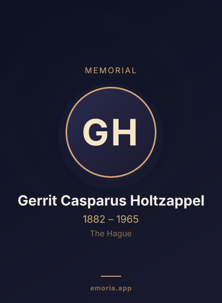 Memorial portrait of Gerrit Casparus Holtzappel