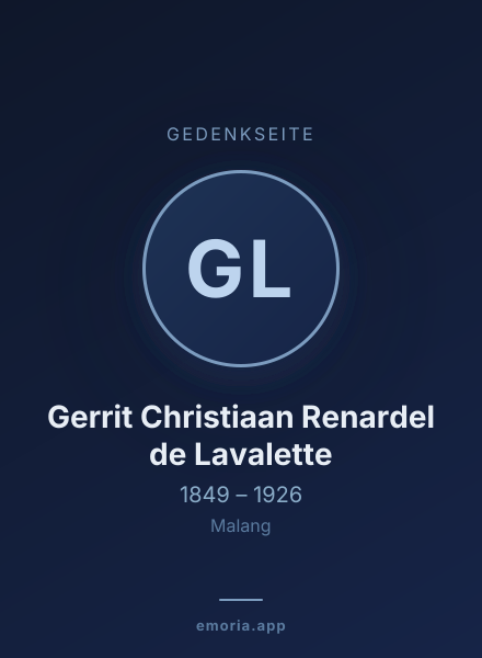 Gedenkportrait von Gerrit Christiaan Renardel de Lavalette