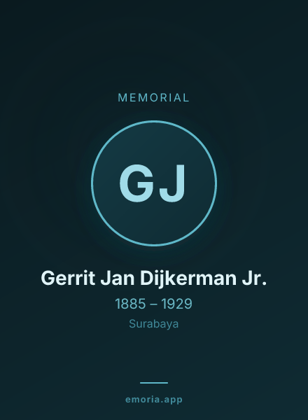 Memorial portrait of Gerrit Jan Dijkerman Jr.