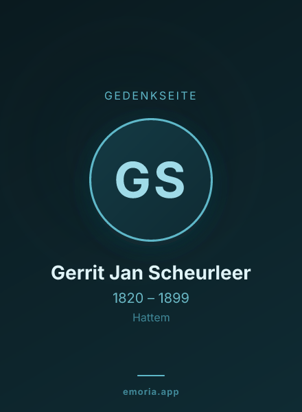 Gedenkportrait von Gerrit Jan Scheurleer