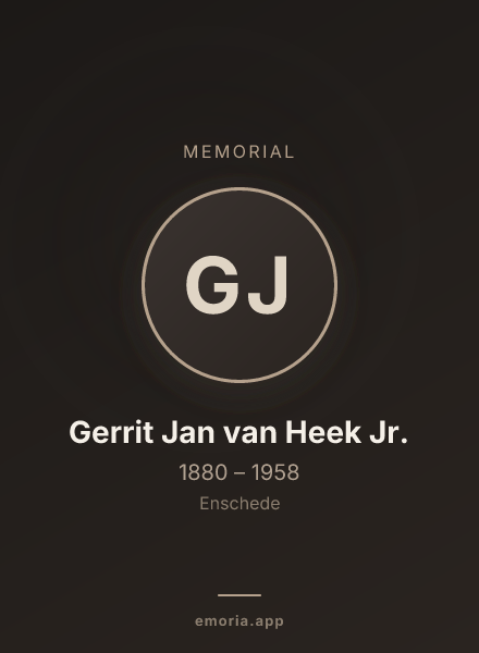 Memorial portrait of Gerrit Jan van Heek Jr.