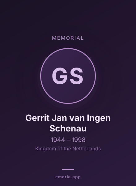 Memorial portrait of Gerrit Jan van Ingen Schenau