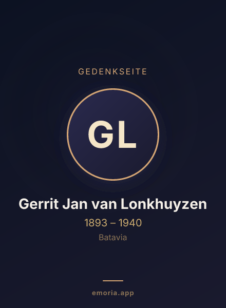Gedenkportrait von Gerrit Jan van Lonkhuyzen